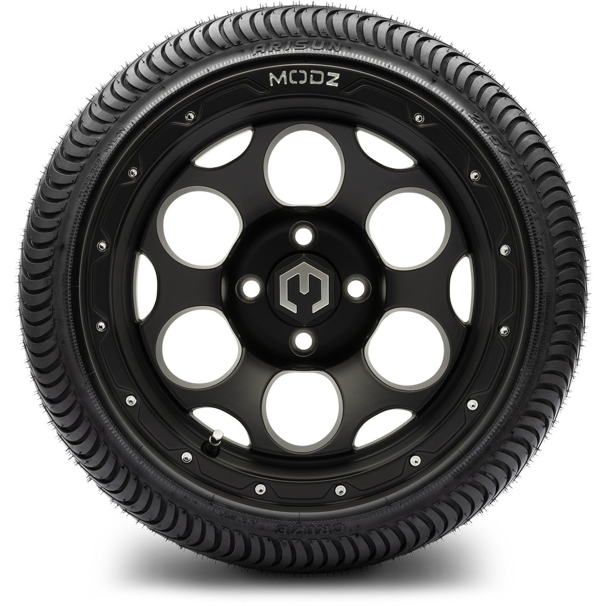 MODZ® 14" Militia Matte Black Wheels & Street Tires Combo