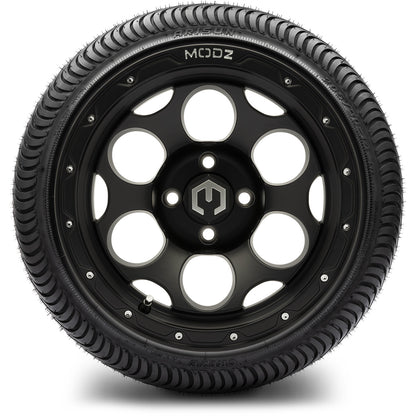 MODZ® 14" Militia Matte Black Wheels & Street Tires Combo