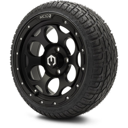 MODZ® 14" Militia Matte Black Wheels & Street Tires Combo