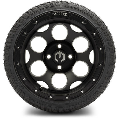 MODZ® 14" Militia Matte Black Wheels & Street Tires Combo
