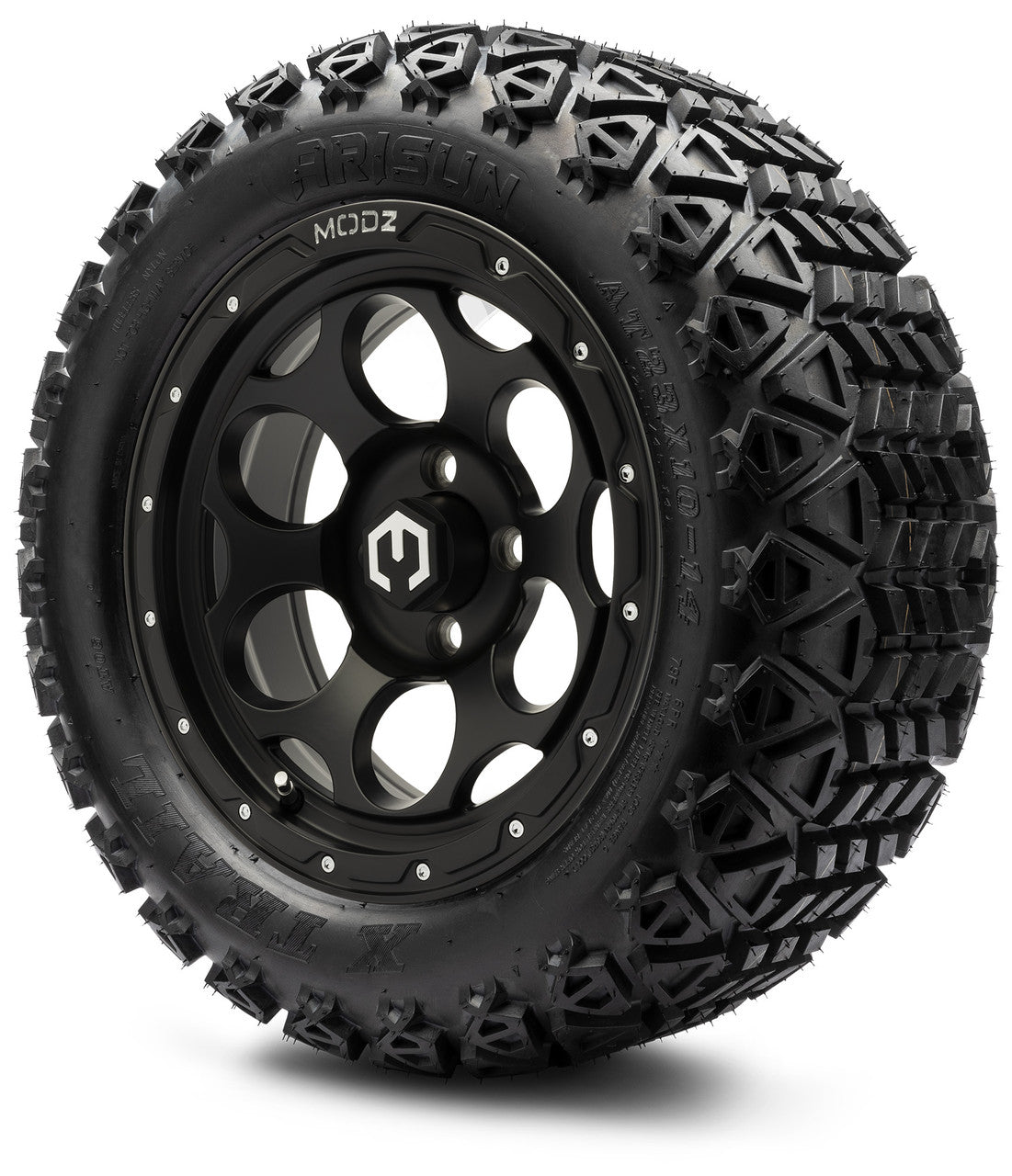 MODZ® 14" Militia Matte Black Wheels & Off-Road Tires Combo