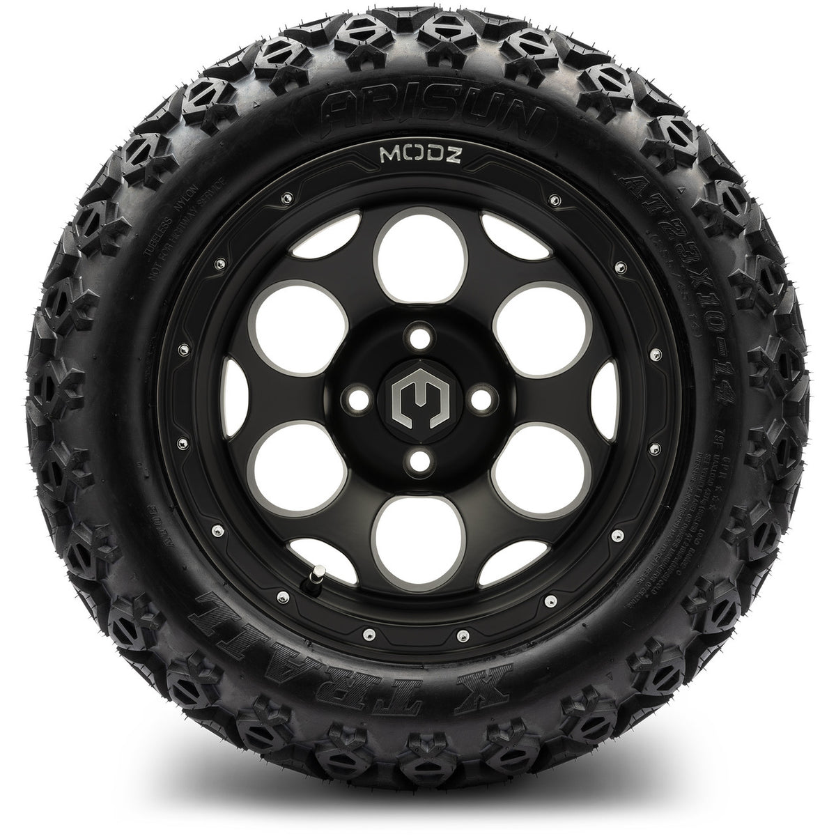 MODZ® 14" Militia Matte Black Wheels & Off-Road Tires Combo