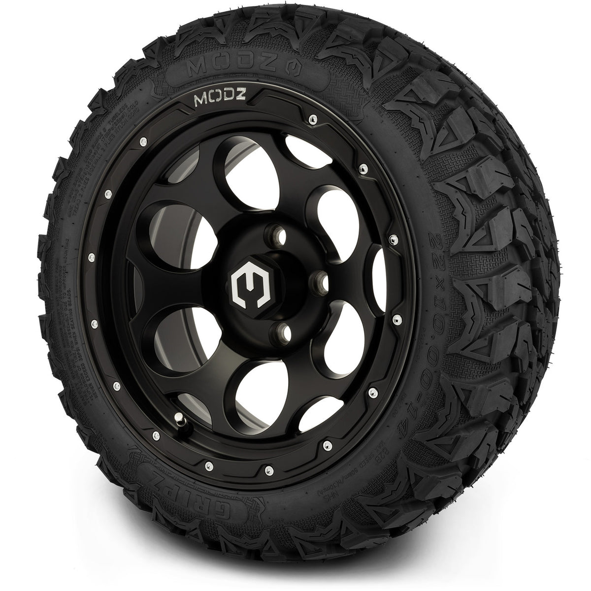 MODZ® 14" Militia Matte Black Wheels & Off-Road Tires Combo