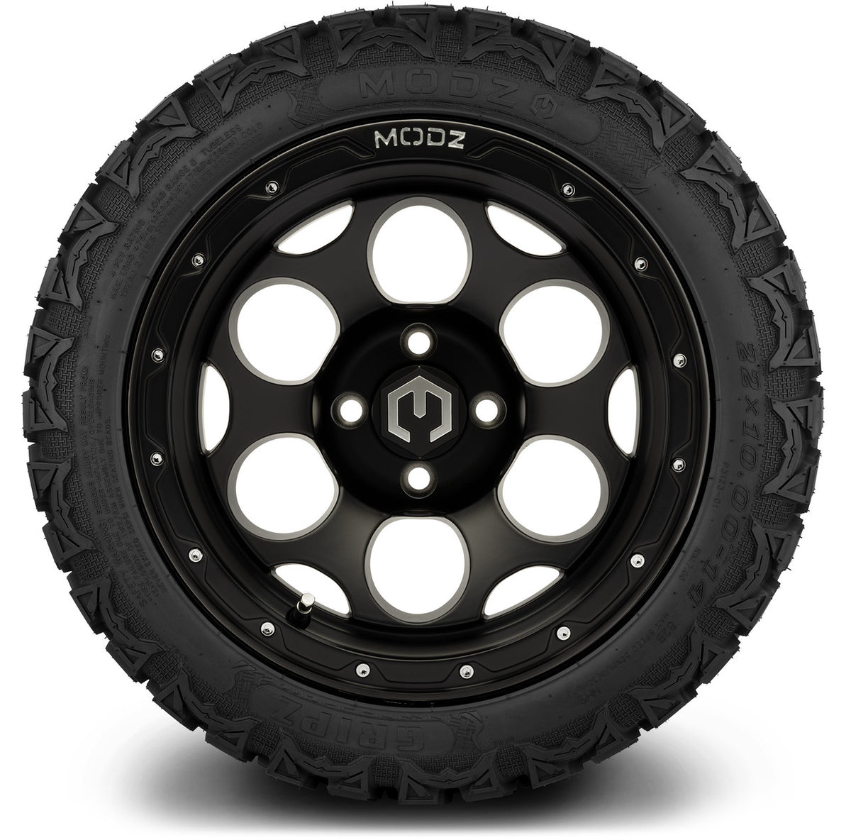 MODZ® 14" Militia Matte Black Wheels & Off-Road Tires Combo
