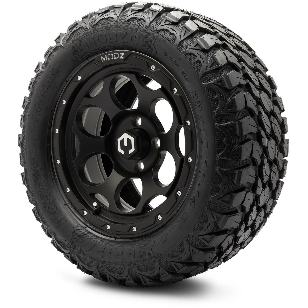 MODZ® 14" Militia Matte Black Wheels & Off-Road Tires Combo