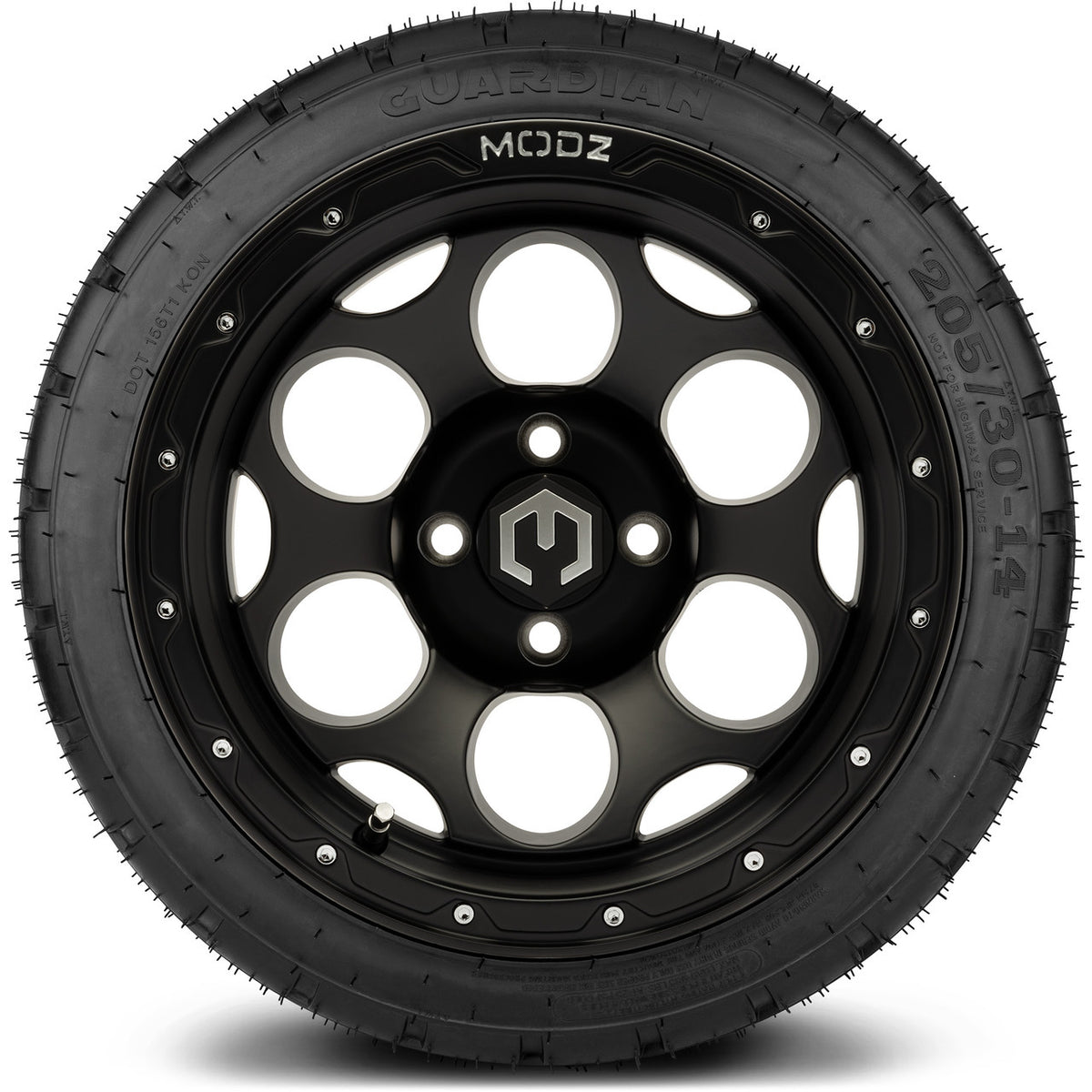 MODZ® 14" Militia Matte Black Wheels & Street Tires Combo