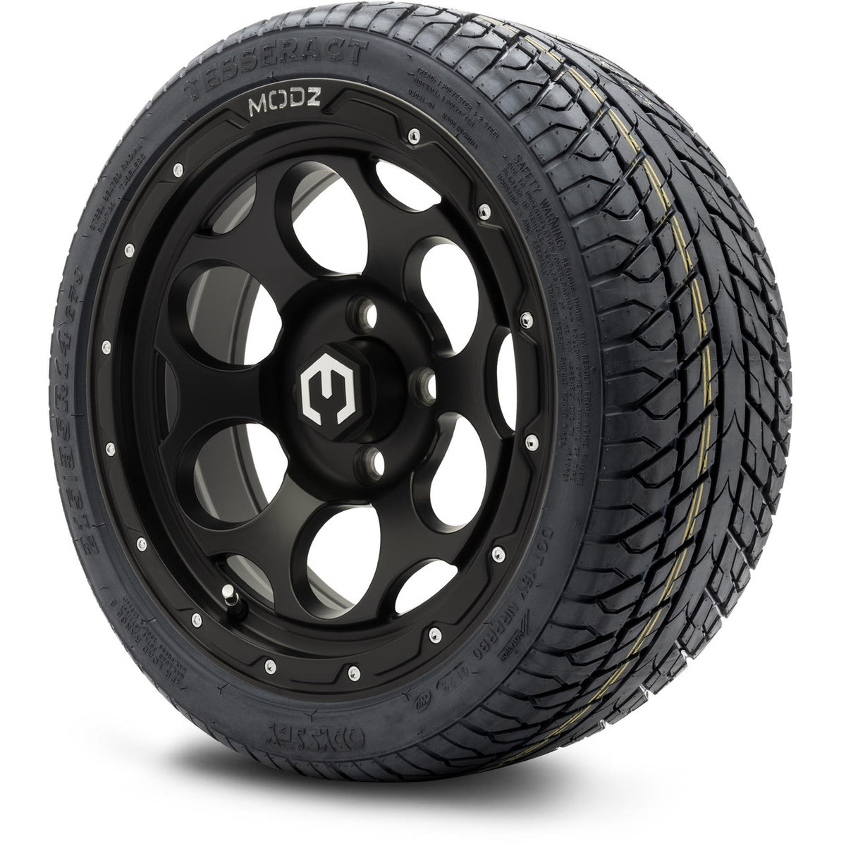 MODZ® 14" Militia Matte Black Wheels & Street Tires Combo
