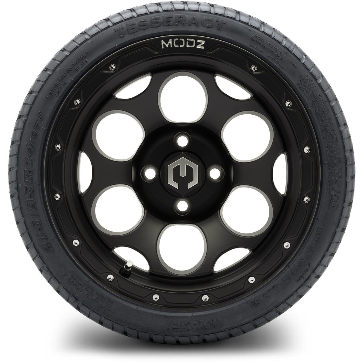MODZ® 14" Militia Matte Black Wheels & Street Tires Combo