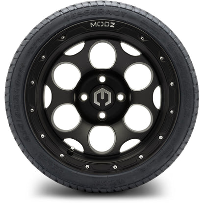 MODZ® 14" Militia Matte Black Wheels & Street Tires Combo