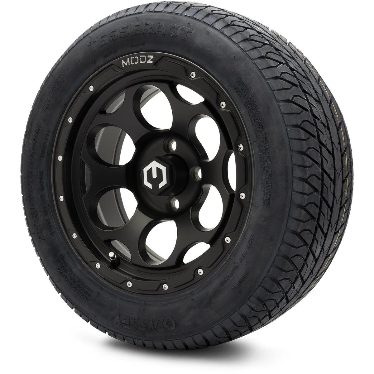 MODZ® 14" Militia Matte Black Wheels & Street Tires Combo