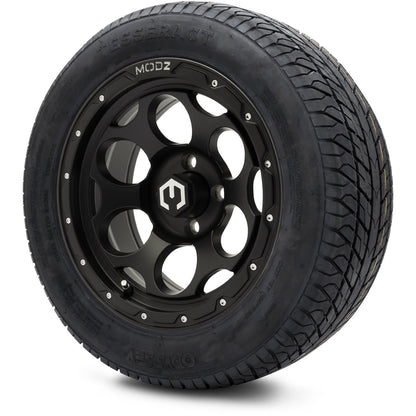 MODZ® 14" Militia Matte Black Wheels & Street Tires Combo