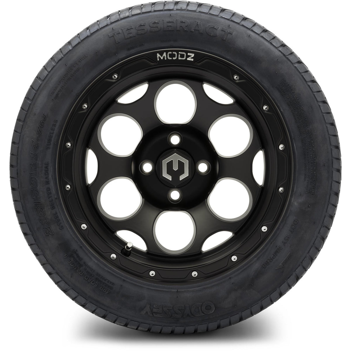 MODZ® 14" Militia Matte Black Wheels & Street Tires Combo