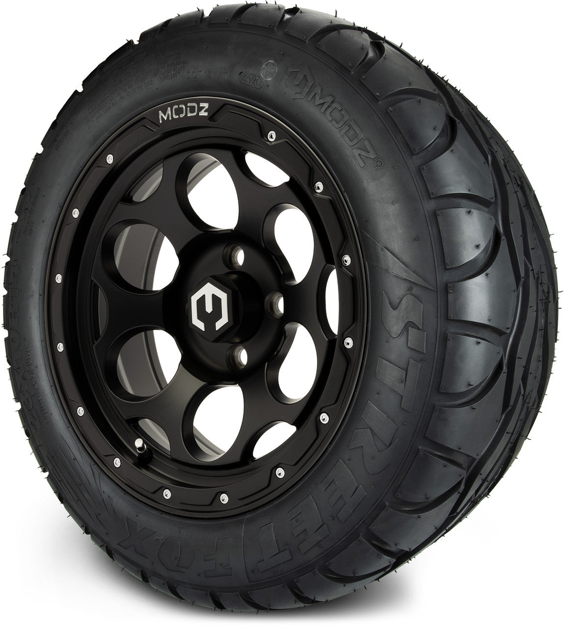 MODZ® 14" Militia Matte Black Wheels & Street Tires Combo