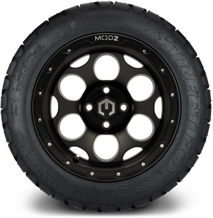MODZ® 14" Militia Matte Black Wheels & Street Tires Combo