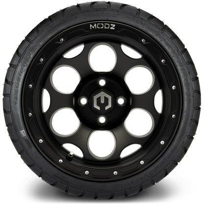 MODZ® 14" Militia Matte Black Wheels & Street Tires Combo