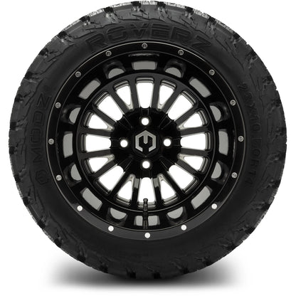 MODZ® 14" Assassin Glossy Black with Ball Mill Wheels & Off-Road Tires Combo