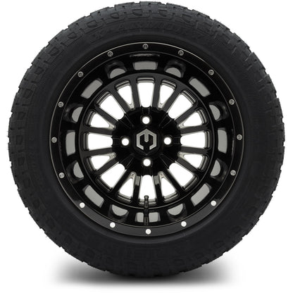 MODZ® 14" Assassin Glossy Black with Ball Mill Wheels & Off-Road Tires Combo