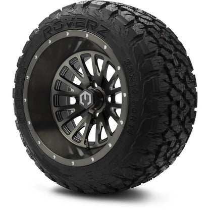 MODZ® 14" Assassin Brushed Gunmetal with Ball Mill Wheels & Off-Road Tires Combo