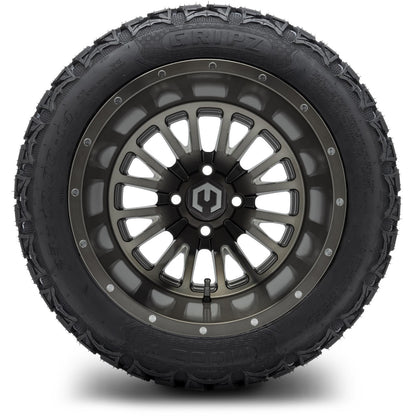 MODZ® 14" Assassin Brushed Gunmetal with Ball Mill Wheels & Off-Road Tires Combo