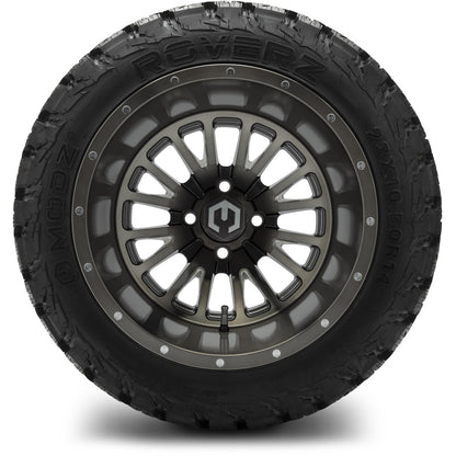 MODZ® 14" Assassin Brushed Gunmetal with Ball Mill Wheels & Off-Road Tires Combo