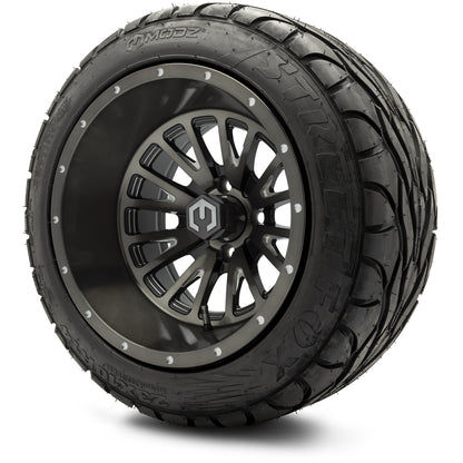 MODZ® 14" Assassin Brushed Gunmetal with Ball Mill Wheels & Street Tires Combo