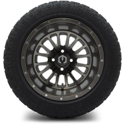 MODZ® 14" Assassin Brushed Gunmetal with Ball Mill Wheels & Off-Road Tires Combo