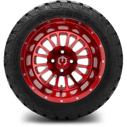 MODZ® 14" Assassin Brushed Red with Ball Mill Wheels & Off-Road Tires Combo