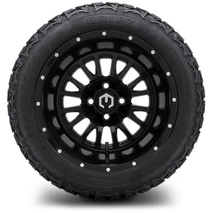 MODZ® 14" Assassin Glossy Black Wheels & Off-Road Tires Combo