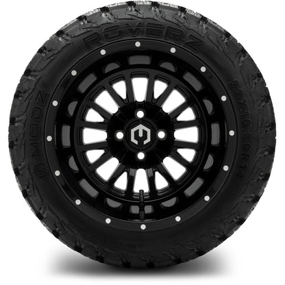 MODZ® 14" Assassin Glossy Black Wheels & Off-Road Tires Combo