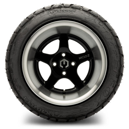 MODZ® 14" Maverick Machined Black Wheels & Street Tires Combo