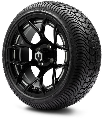 MODZ® 14" Renegade Glossy Black with Ball Mill Wheels & Street Tires Combo
