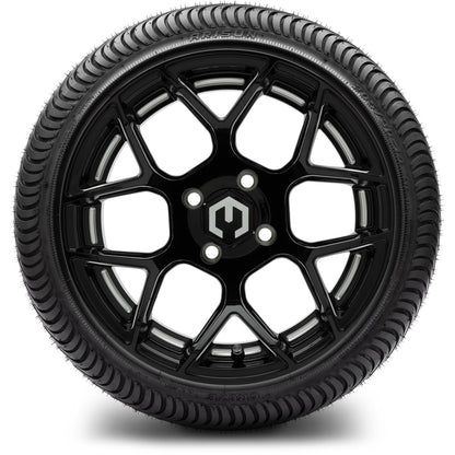 MODZ® 14" Renegade Glossy Black with Ball Mill Wheels & Street Tires Combo