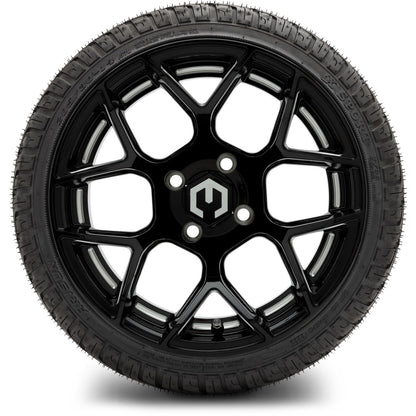 MODZ® 14" Renegade Glossy Black with Ball Mill Wheels & Street Tires Combo