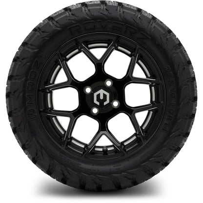 MODZ® 14" Renegade Glossy Black with Ball Mill Wheels & Off-Road Tires Combo