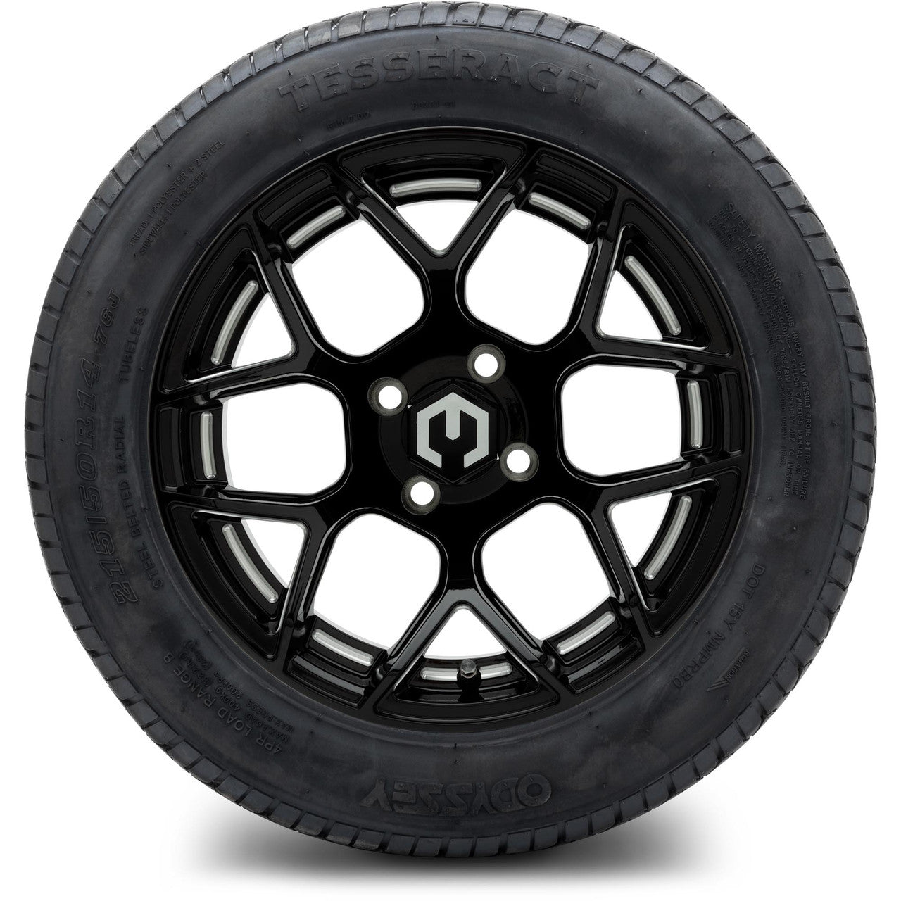 MODZ® 14" Renegade Glossy Black with Ball Mill Wheels & Street Tires Combo