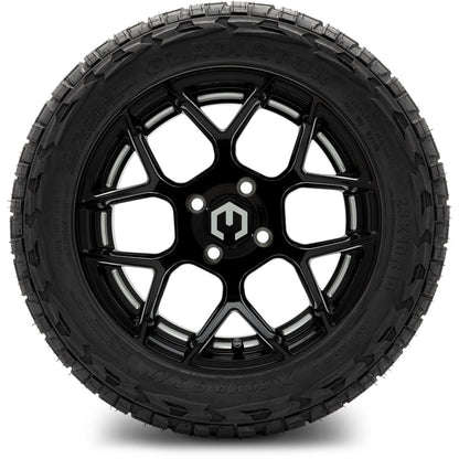 MODZ® 14" Renegade Glossy Black with Ball Mill Wheels & Off-Road Tires Combo