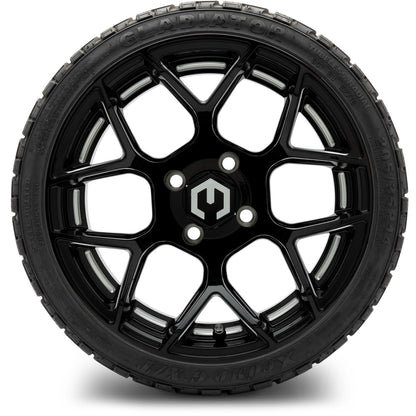 MODZ® 14" Renegade Glossy Black with Ball Mill Wheels & Off-Road Tires Combo