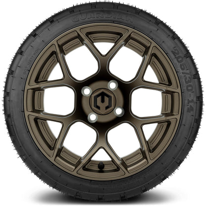 MODZ® 14" Renegade Matte Bronze Wheels & Street Tires Combo