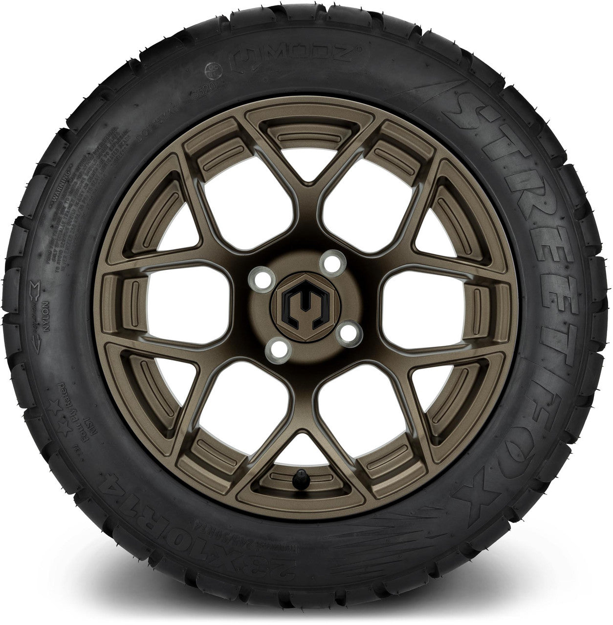 MODZ® 14" Renegade Matte Bronze Wheels & Street Tires Combo