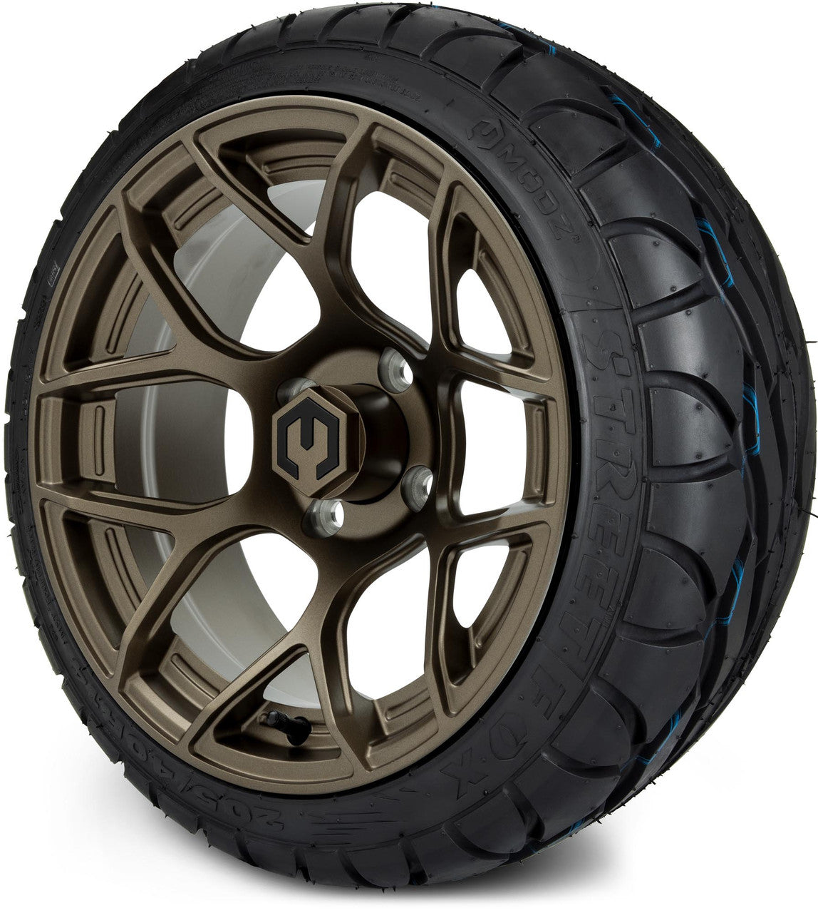 MODZ® 14" Renegade Matte Bronze Wheels & Street Tires Combo