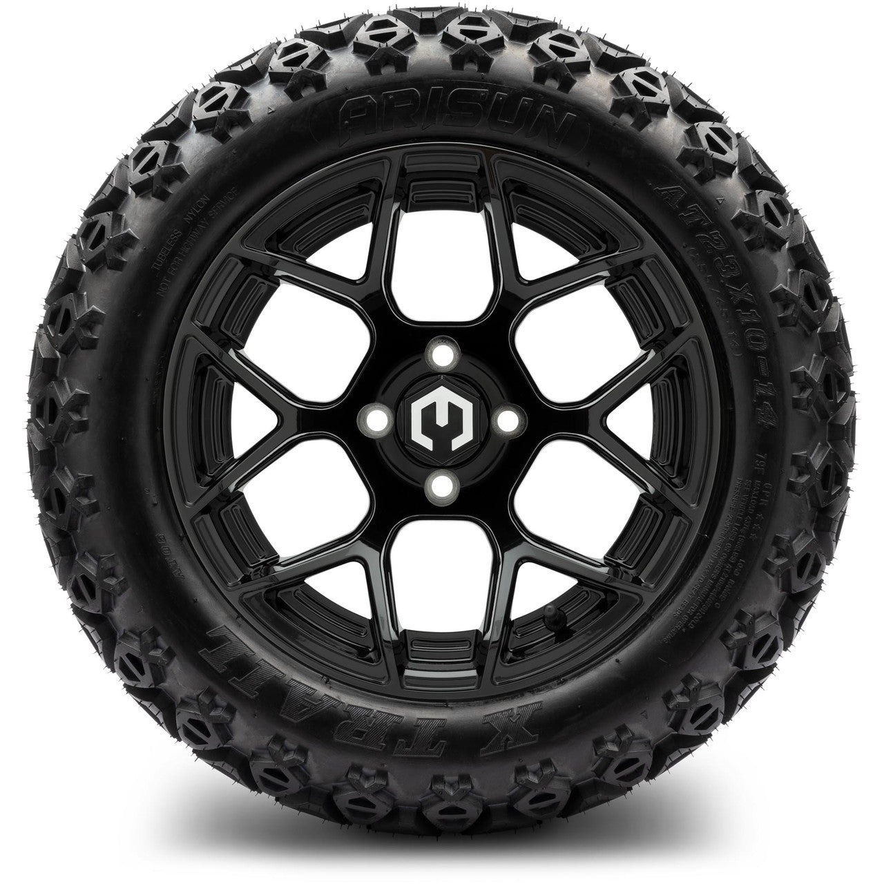 MODZ® 14" Renegade Glossy Black Wheels & Off-Road Tires Combo