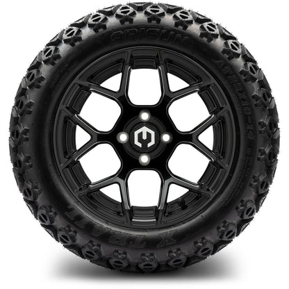 MODZ® 14" Renegade Glossy Black Wheels & Off-Road Tires Combo