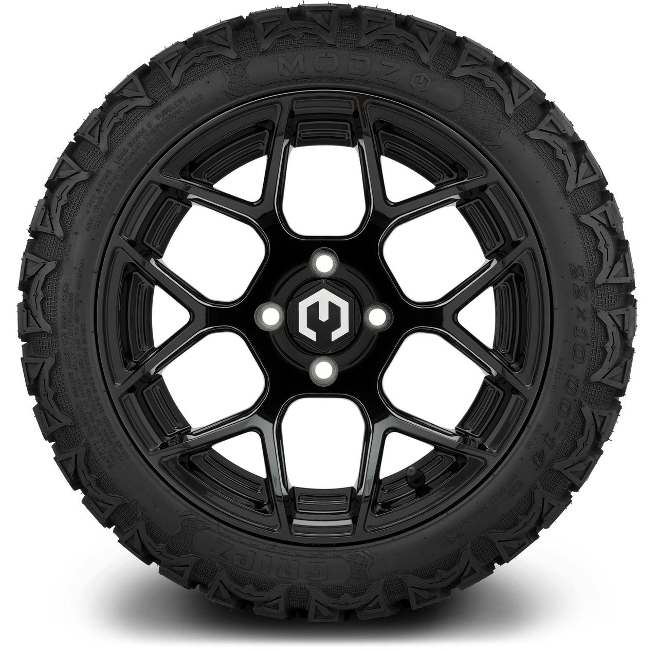 MODZ® 14" Renegade Glossy Black Wheels & Off-Road Tires Combo