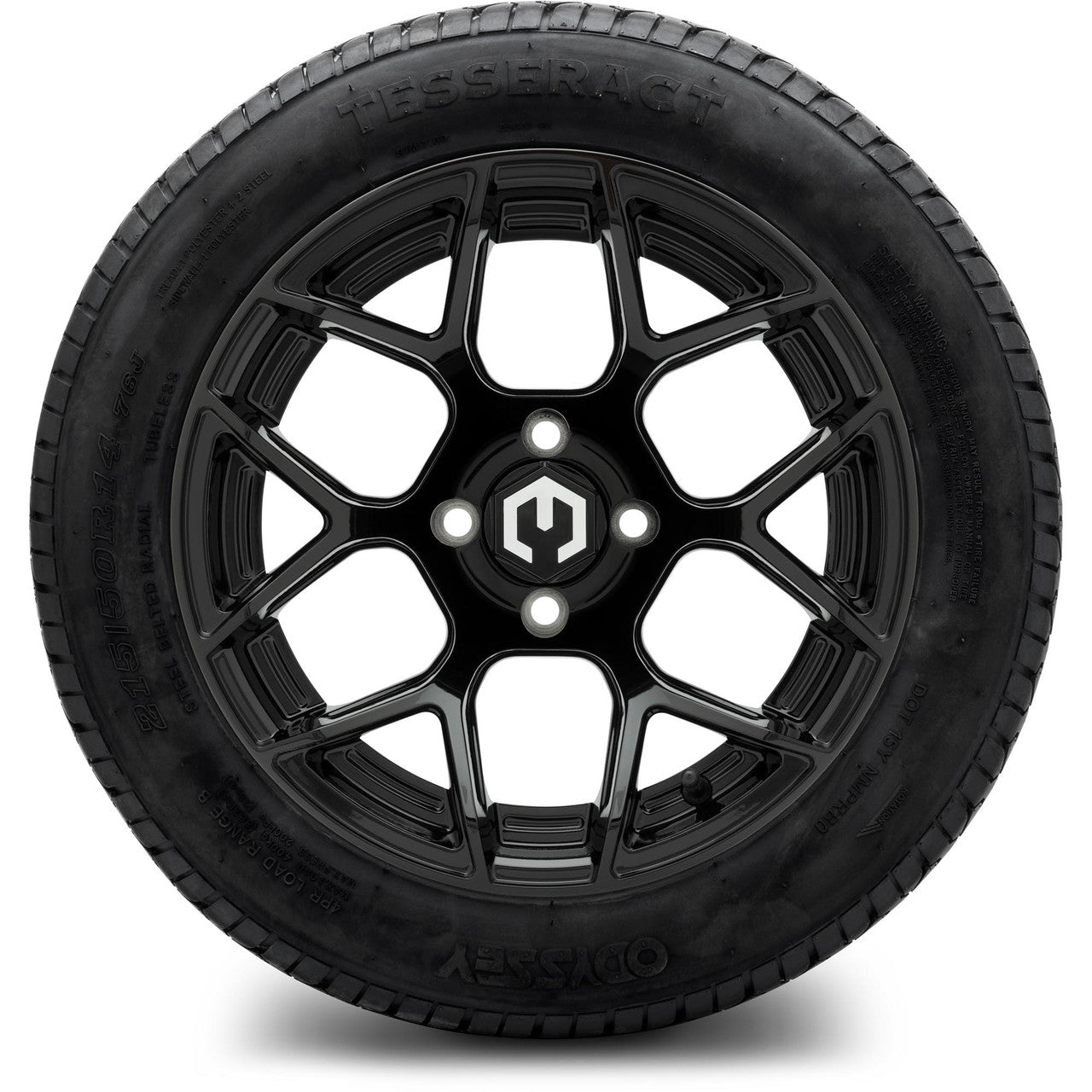 MODZ® 14" Renegade Glossy Black Wheels & Street Tires Combo