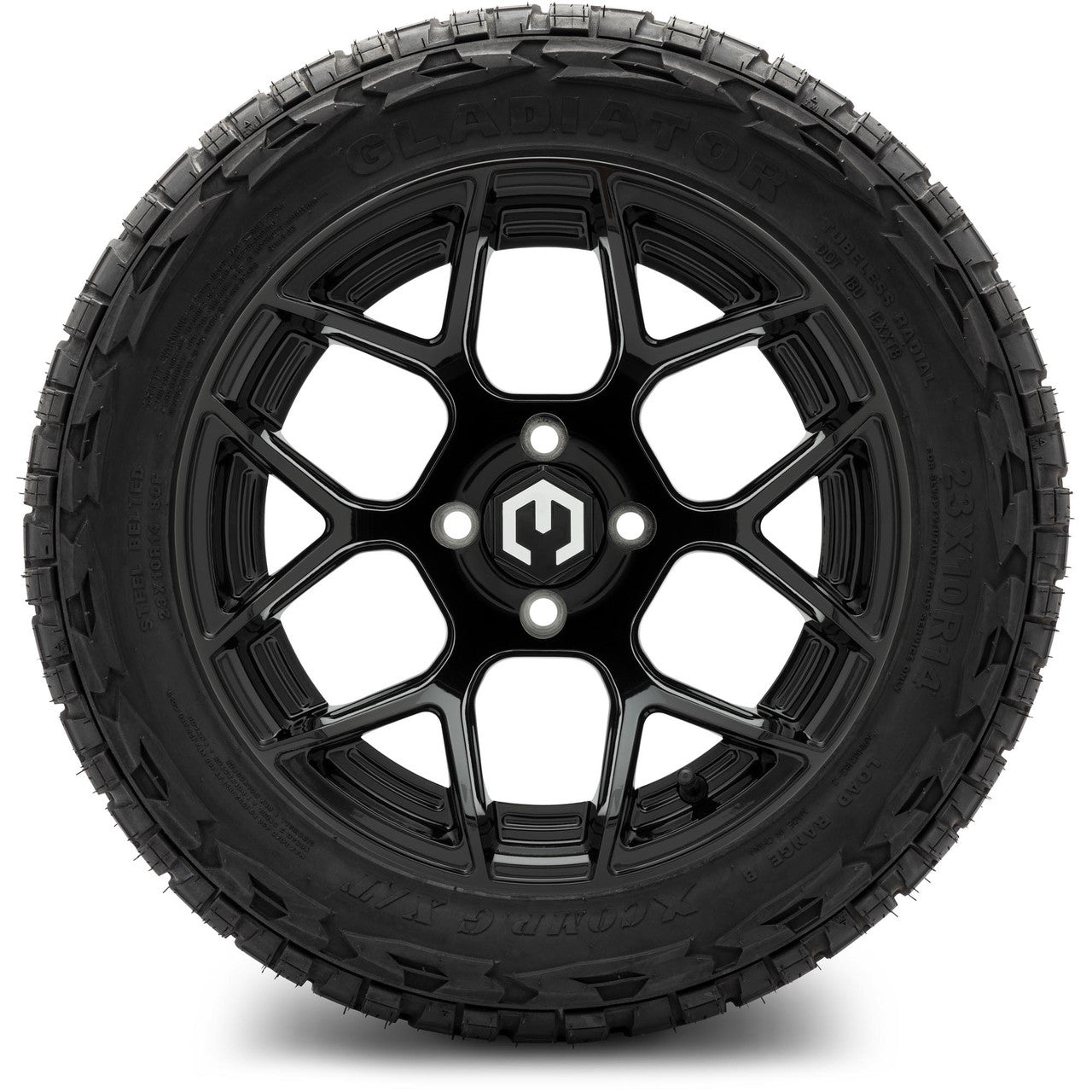 MODZ® 14" Renegade Glossy Black Wheels & Off-Road Tires Combo