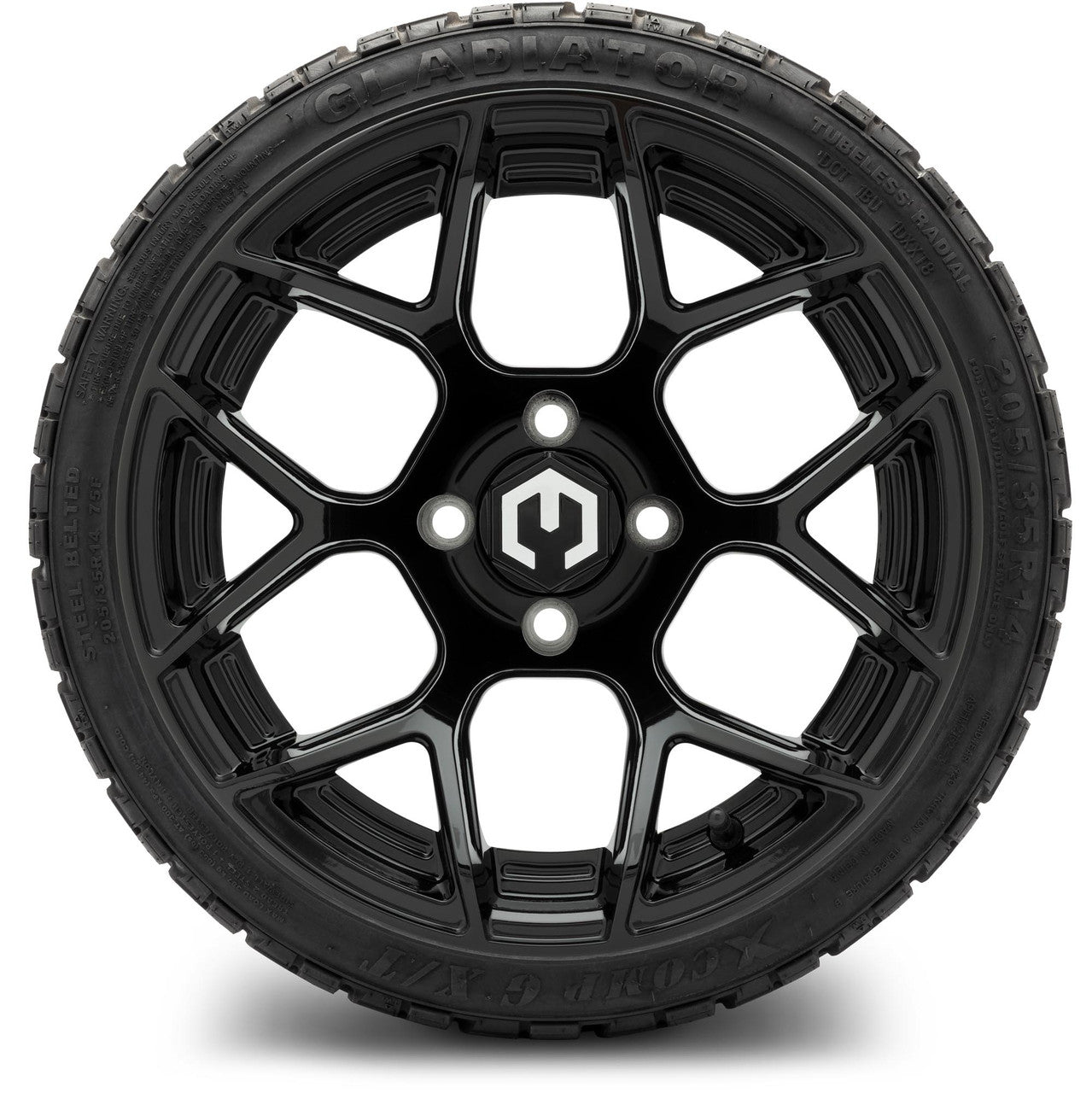 MODZ® 14" Renegade Glossy Black Wheels & Off-Road Tires Combo