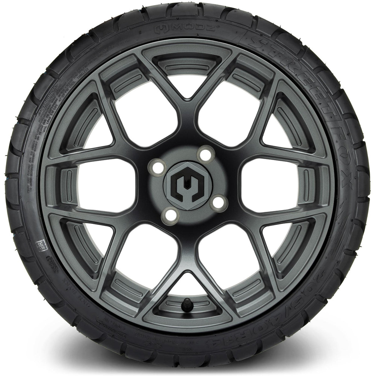 MODZ® 14" Renegade Gunmetal Wheels & Street Tires Combo