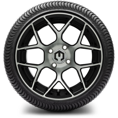 MODZ® 14" Renegade Machined Black Wheels & Street Tires Combo