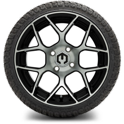 MODZ® 14" Renegade Machined Black Wheels & Street Tires Combo