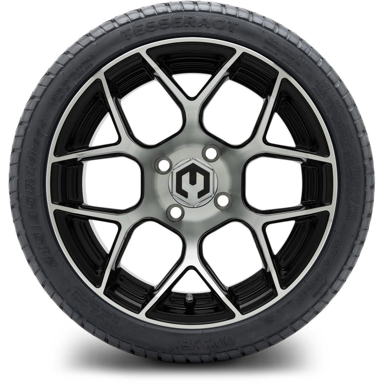 MODZ® 14" Renegade Machined Black Wheels & Street Tires Combo